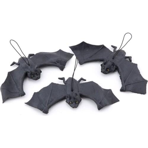 Halloween Party Decoration Fake Soft Bat Props Great For Haunted House Pendant And Halloween Home Party DIY Ornament Dector