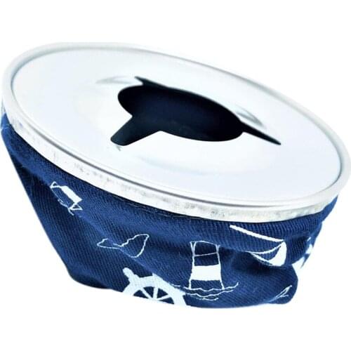 Stainless Steel Windproof Bean Bag Sandbag Cigarette Ashtray for Marine Boat RV Car Smoking, Red/Blue
