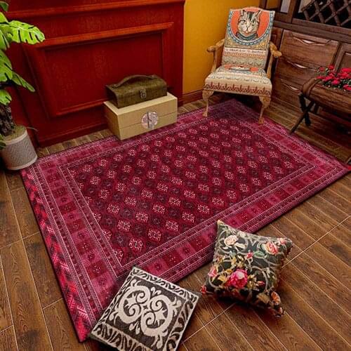 Vintage Persian Carpets For Living Room Bedroom Area Rugs Boho Absorbent Non-Slip Mat Carpet Morocco Big Ethnic Decor Retro Home