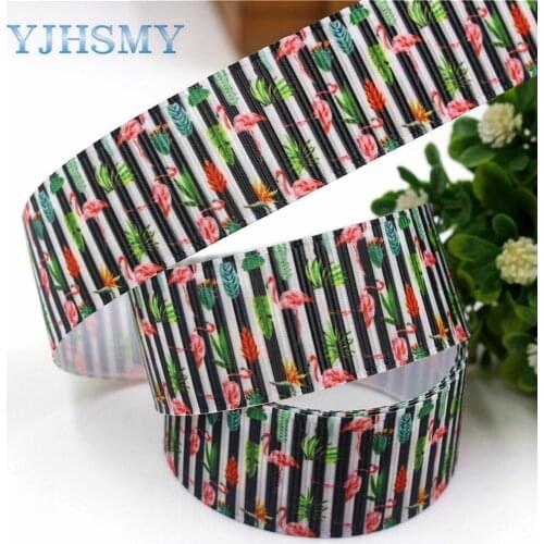 YJHSMY D-171009-661,10 yards, 25 mm Cartoon Printed grosgrain ribbons,DIY handmade Hair accessories Material wedding gift wrap