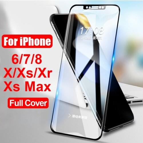 Protective glass on the for iPhone xs max xr 8 plus 6 6s s 7 x screen protector 10 aphone screen protector tempered protection