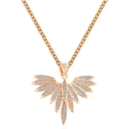 Angle Wing Phoenix Eagle Bird Necklaces Pendants For Women Gold Silver Color Chain Lucky Gift Chain Chokers Female Jewelry Gifts