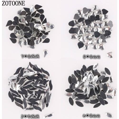 ZOTOONE 100PCS DIY fashion Rhinestones Crystal Hot Fix FlatBack Strass Sewing & Fabric Garment Iron On Rhinestone Nail Art Stone