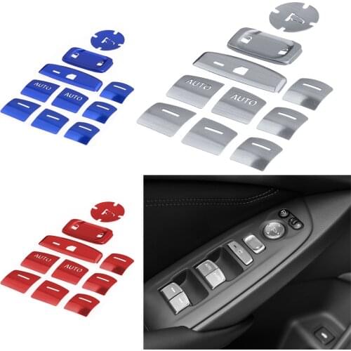 1Set Window Lift Switch Button Sticker Trim Fit For Honda Accord 2018-2021 LHD