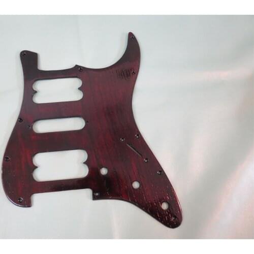 1PCS solid WOOD Ailanthus wood STRAT GUITAR HSH Pickguard #3691