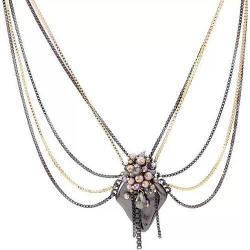 2018 Luxury Fashion Pearls Fashion Drop Earring Necklace Jewelry For Party