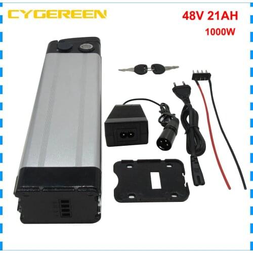 1000W 48V 21AH Electric Bike Bicycle Bateria 48 V Li-ion Silver Fish Scooter Battery Pack use samsung 35E 18650 Cell 30A BMS