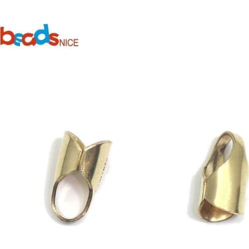 Beadsnice Gold Filled Crimp Ends Clamps Tips Bead Cap for Bracelet Making Wholesale Jewelry ID39988