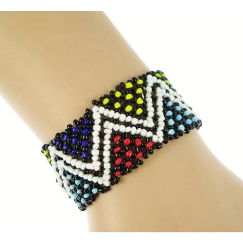 Handmade Bead Bracelet Hippy Friendship Bohemia Roll Crochet Woven Seed Beads wave Bracelets For Women Men 2018 Gift