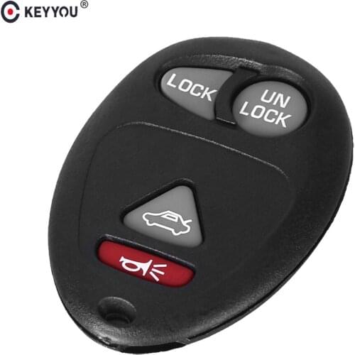 KEYYOU Remote Car Key Shell Case Fob 4 (3+1) Buttons For Buick GM Chevy Pontiac Rendezvous 2002 - 2007 Car Blank Key