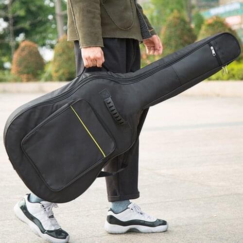 Scione 39/41 inch Waterproof Oxford Guitar Case Double Strap Padded Black Guitar Case Shoulder Strap Classical Guitar Bag