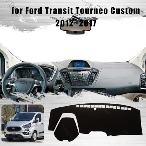 Car Dashboard Cover Dash Mat for Ford Transit Tourneo Custom 2012~2017 Auto Non-slip Sun Shade Pad Carpet
