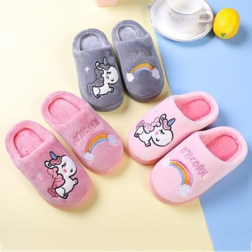 Kids Shoes Cartoon Soft Home Kapcie Indoor Kids Slippers Baby Boys Girls Shoes Warm Children Slippers Winter Baby Pantuflas