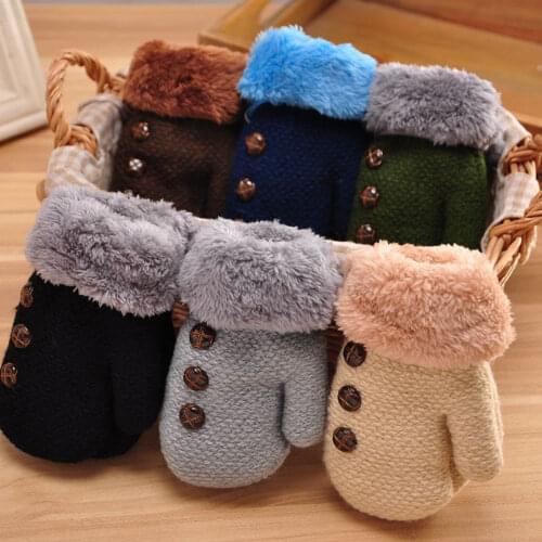 Kids Gloves Cotton Toddler Boy Girl Keep Warm Gloves Kids Winter In Girls Boys Gloves Newborn Winter Thicken Mittens
