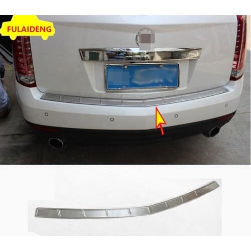 For Cadillac SRX 2010-2016 stainless steel Auto Rear Back Trunk Tail Lip Protect cover trim Car Accessories