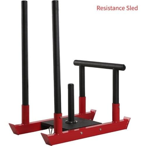 Fitness Push Rod Sled Gym Burst Strength Power Training Bulk Building Equipment Load Resistance Weight Training Steel Sled