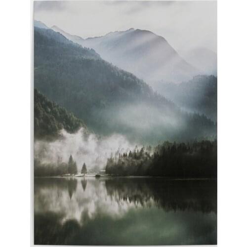 HD Printed Dreamlike Morning Canvas Painting Wall Art Forest Mountain Lake Pictures Home Decor Living Room Modular Nature Poster