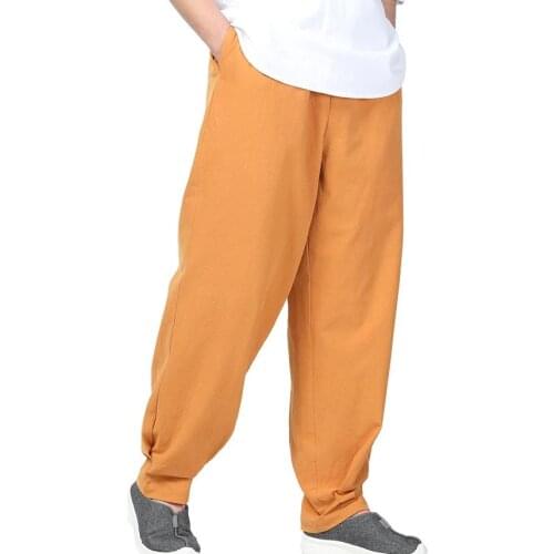 Unisex 5color Cotton Spring&Summer shaolin monk kung fu tai chi pants buddhist zen lay trousers martial arts bloomers