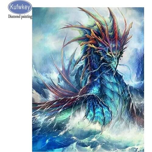 Dragon Diamond Painting animal handmade Diamond Embroidery Beadwork gift Picture of Rhinestones Cross Stitch kits Home Decor