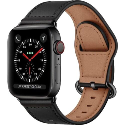 Leather loop for apple watch series 6/5/4/SE/3/2/1 apple watch band 42mm 44mm 38mm 40mm iwatch watchband bracelet Accessories