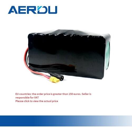 AERDU 36V 10S5P 16AH li-ion battery pack For LG MH1 18650 750Watt motor 25A BMS electric scooter skateboard bicycle ebike car