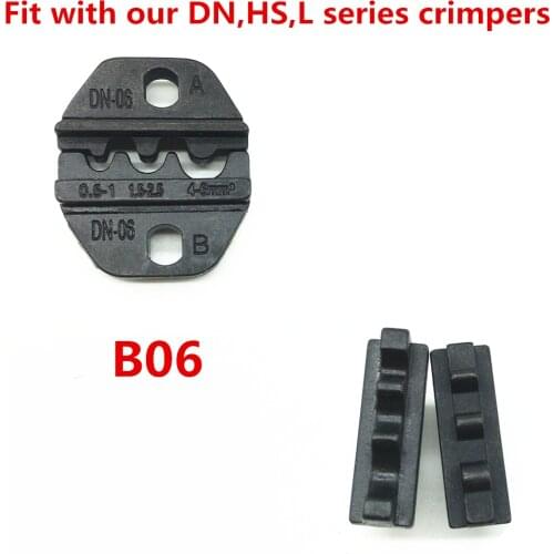 Crimping die set B06 crimp head for 1.25-6mm2 non-insulated cable connector terminal lug 16-10AWG