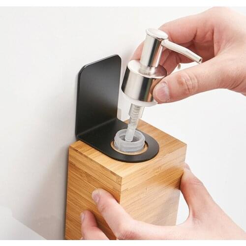 Stainless Shampoo Holder Wall Mounted Shower Bottle Hanger Bathroom Kitchen Storage Rack Free Punching Glue Included