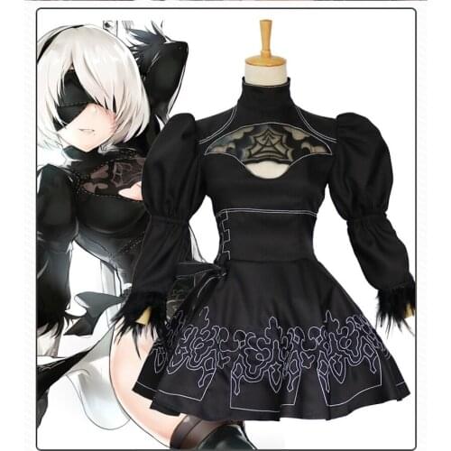 Nier Automata Cosplay Costume Yorha 2B Cosplay Outfit Game Suits Women Role Play Costumes Girl Halloween Party Fancy Dress