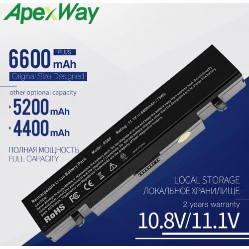 6600mAh 11.1V New Laptop Battery AA-PB9NC6B AA-PB9NS6B for SAMSUNG R428 R468 R470 R478 R540 R530 R718 RV520 R528 NP300 R525 R580