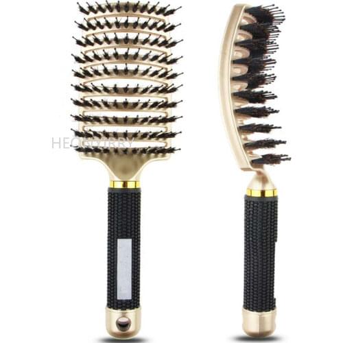 Girls Hair Scalp Massage Comb Hairbrush Bristle Nylon Women Wet Curly Detangle Hair Brush for Salon Hairdressing Styling Tools