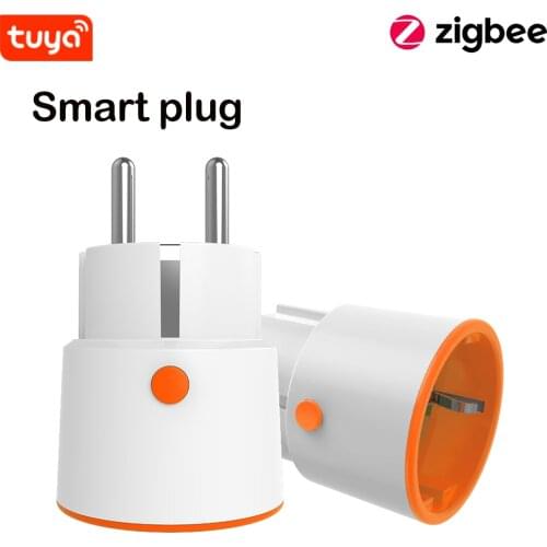 Tuya Smart Zigbee Plug 16A EU Outlet 3680W Power Meter Compatiable With Alexa zigbee2mqtt Home Assistant And Tuya Hub