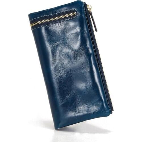 Lady Wallets Split Leather Purse Money Bag Large Capacity Clutch Bag Fashion Long Purses High Quality Wallet for Women Luxury