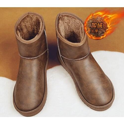 Women Snow Boots for Men Leather Boots Winter Boots Platform Shoes Keep Warm Ankle Boots men and women Unisex