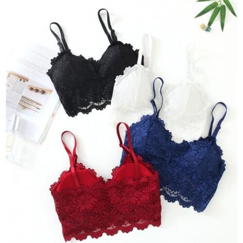2020 New Arrival Women Push Up Wireless Lace Bra Top Women Plus Size Bralette Underwear Lingerie Full Cup