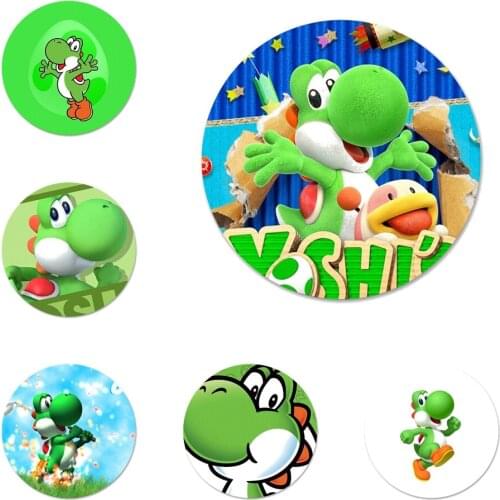 58mm Yoshi Super Dinosaur Icons Pins Badge Decoration Brooches Metal Badges For Backpack Decoration