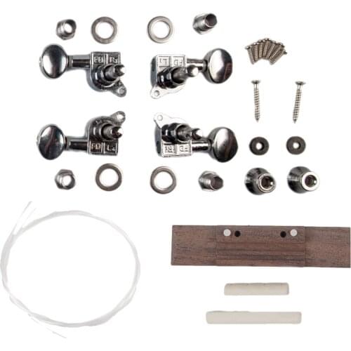 1 Pack DIY 26in Ukulele Kit Full Set 4 String Accessories Gift for Children