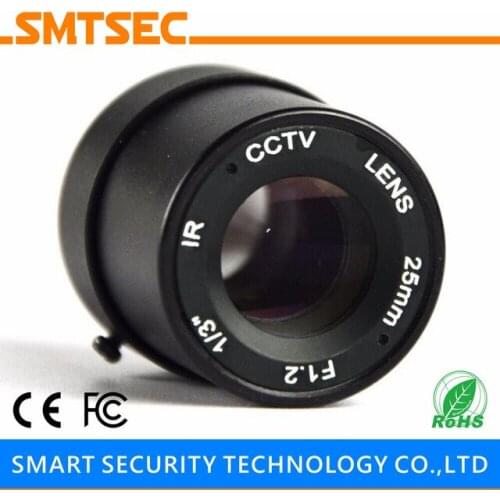 14 Degree View Angle 25mm F1.2 CS Mount Fixed IR 1/3" CCTV Security Camera (SL-2512F)