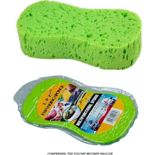 3Pcs Car Cleaning Supplies Vacuum Compression Car Wash Sponge Block Honeycomb Car Polishing Cleaning Tool Accessories