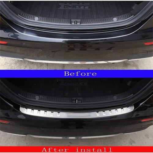 304 Stainless Steel Exterior Rear Bumper Plate Protector Car Accessories For Mercedes Benz E Class W213 E200 E300 2016-2018