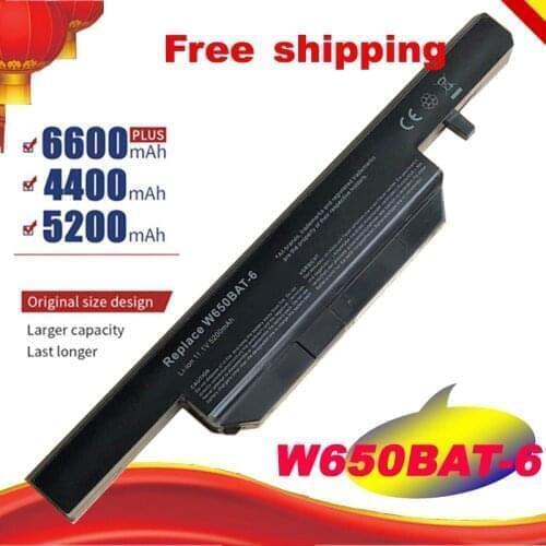 6 Cells 5200mAh Laptop battery for Clevo W650BAT-6 6-87-W650-4E42 K590C-I3 K610C-I5 K570N-I3 K710C-I7 G150S K650D K750D K4 K