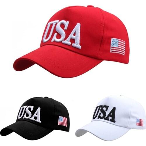 Summer New Big USA Flag Embroidery Baseball Cap 100% Cotton Thickening USA Men Women Dad Hat Hiphop Causual Snapback Golf Caps
