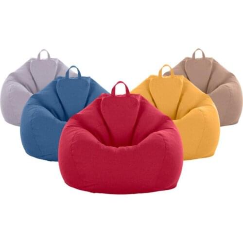 Lazy Sofa Cover Solid Chair Covers without Filler/Inner Bean Bag Pouf Puff Couch Tatami Living Room Furniture Cover