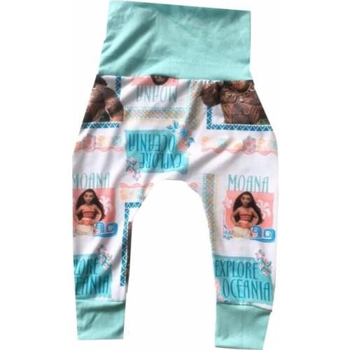 Children New Style Summer New Hot Baby Boys and Girls Harem Pants Casual Mid-waist Cotton Cartoon Pattern Elastic Girl Pants