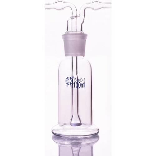 Sand board gas washing bottle,Capacity 100ml,Monteggia gas washing bottle with sand plate