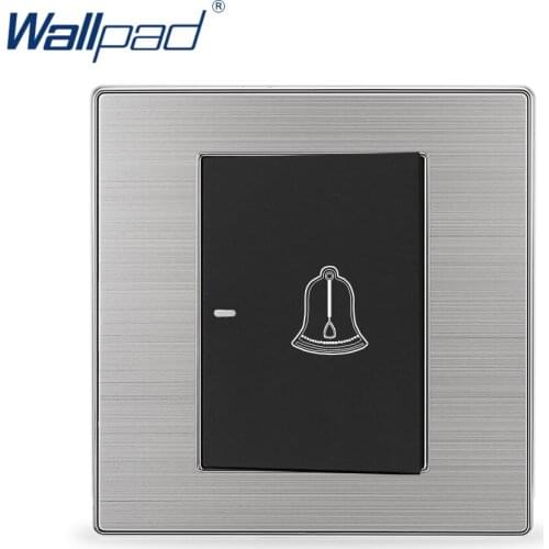2019 Hot Sale Doorbell Panel Wallpad Luxury Light Switch Reset Momentary Switch Black / Champagne