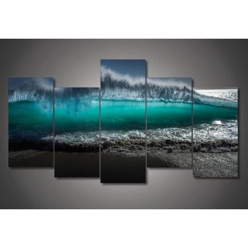 HD Print 5pcs canvas art sea beach seascape painting modern home decor wall art picture for living room decor painting /PT0616