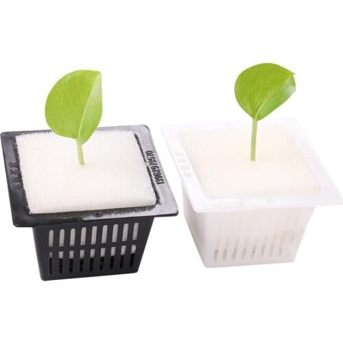200 Pcs Hydroponic Colonization Square Germination Mesh Baskets Plants Vegetables Soilless Seeding Aeroponic Cups Plating Tools