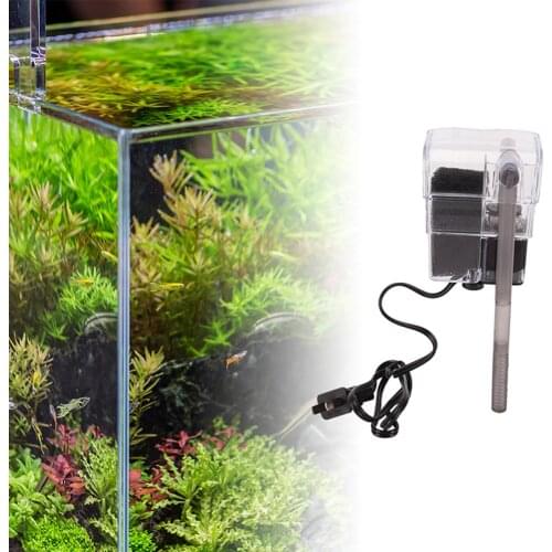 Mini 220-240V Fish Turtle Tank Aquarium External Oxygen Pump Waterfall Filter Water Circulation Mini Aquarium Power Filter New