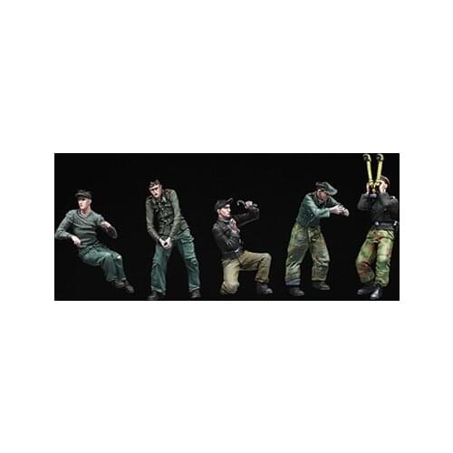 Resin Figure Model Kit Unassambled 1/35 ancient crew include 5 (NO TANK ) Unpainted collect Figure Building Kit