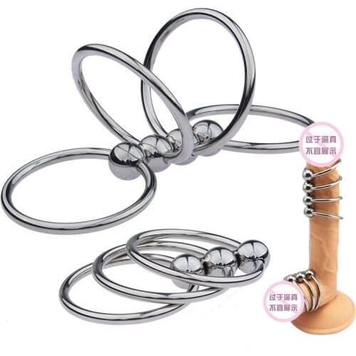 Mens Delay Ring Cock Ring Metal Rooster Long-lasting Locking Fine Solid Fine Ring Adult Sex Products Penis Exercise